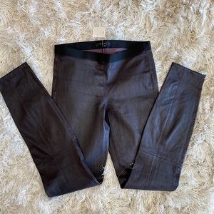 Theory Black Leather Leggings